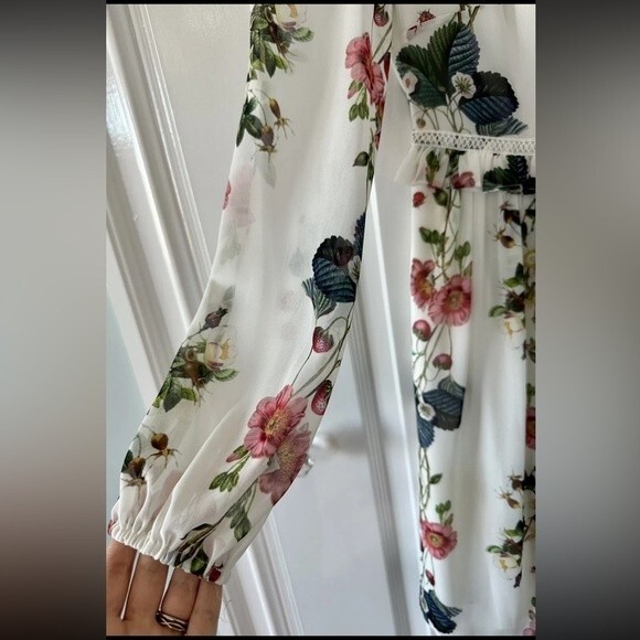 Ted Baker Maryam Ruffle Long Sleeve Dress Sz 0 - Picture 5 of 12